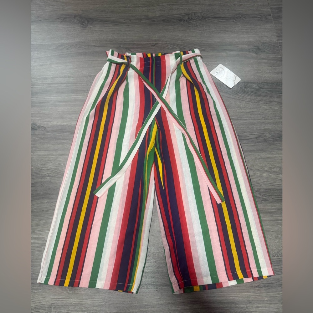 Full Circle Trends Striped Wide-Leg Pants